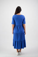 Vassalli Tiered Dress 6076 - Cobalt