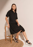 POL Toya Shirt Dress - Black