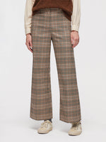 Nice Things Wide Leg Checked Trousers