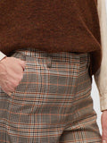 Nice Things Wide Leg Checked Trousers