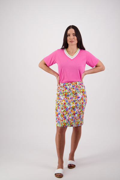 Vassalli Printed Lightweights Skirt 372AV - Bloom