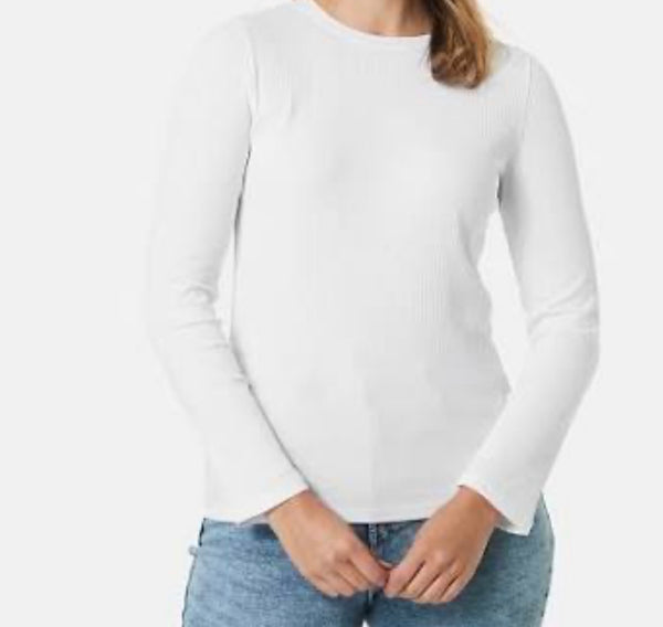 White on Black Classic Long Sleeve Top